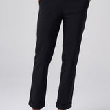 All-Season Cuffed Trouser in Black
