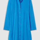 Easy Midi Shirt in Azure Blue