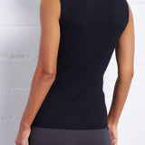 Modern Rib Knitted Shell in Black