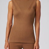 Modern Rib Knitted Shell in Camel