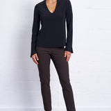 Slim Ankle Magic Pant in Espresso