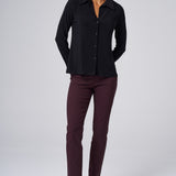 Slim Ankle Magic Pant in Black Cherry