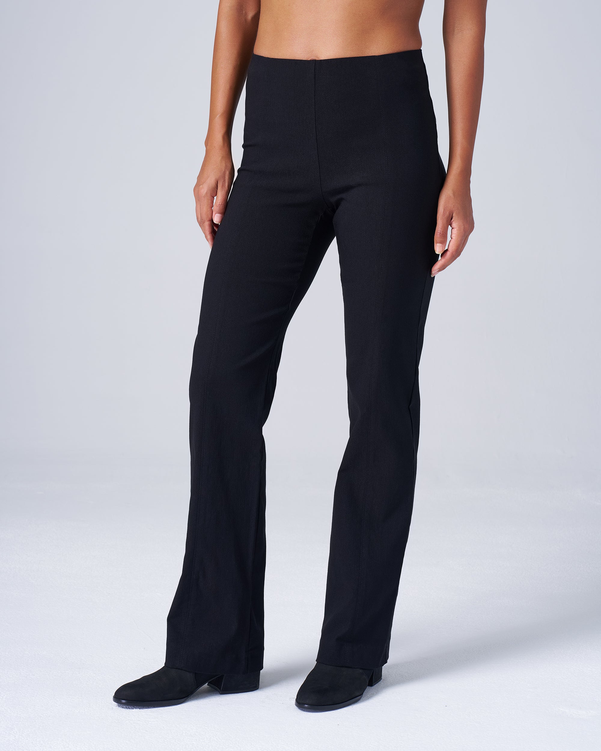 High-Waisted Slimming Bootcut Pants – Made in USA | Franne Golde display picture 1