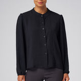 Parker Pintuck Blouse in Black
