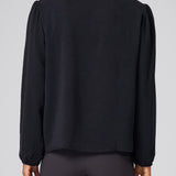 Parker Pintuck Blouse in Black