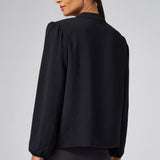 Parker Pintuck Blouse in Black