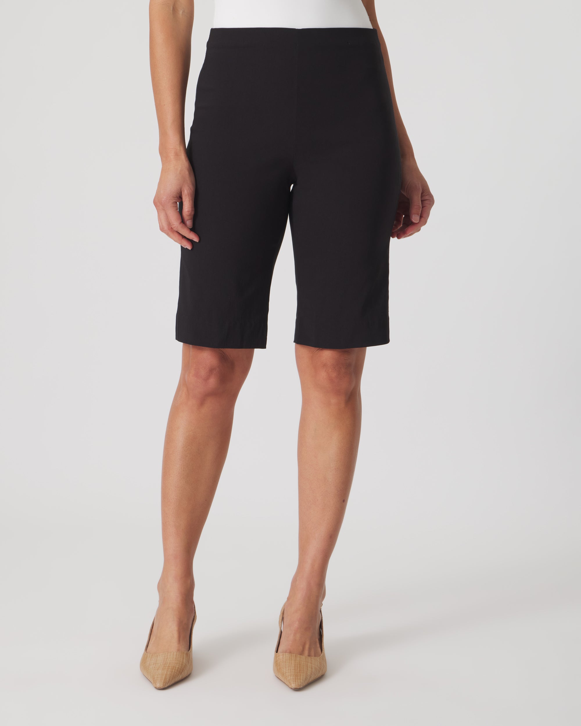 Slimming All-Season Bermuda Shorts for Women Flattering Magic Fit by Franne Golde