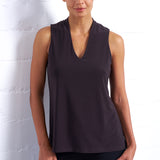 Luxe Stretch Sleeveless V-Neck in Espresso