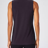 Luxe Stretch Sleeveless V-Neck in Espresso