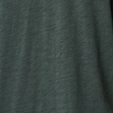 Slub Jersey V-Neck Elbow Sleeve Tee in Evergreen