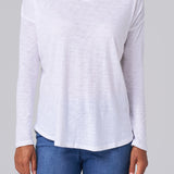 Slub Jersey Relaxed Tee in White