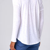 Slub Jersey Relaxed Tee in White