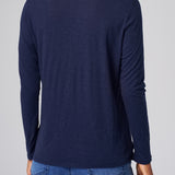 Slub Jersey Long Sleeve Tee in Navy