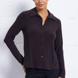 Luxe Stretch Shirt in Espresso