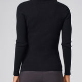Perfect Ribbed Turtleneck in Black