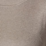 Perfect Ribbed Turtleneck in Taupe