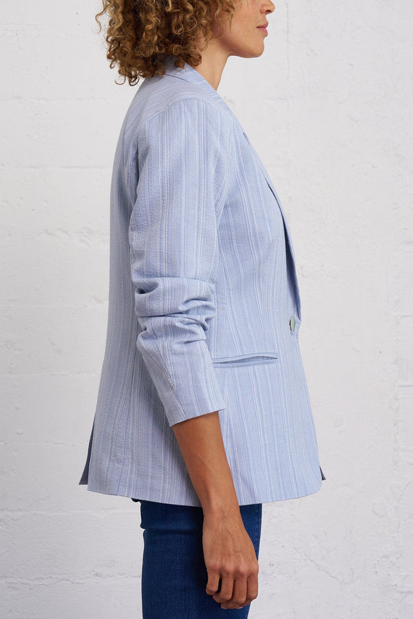 Outerwear - Textured Stripe Blazer
