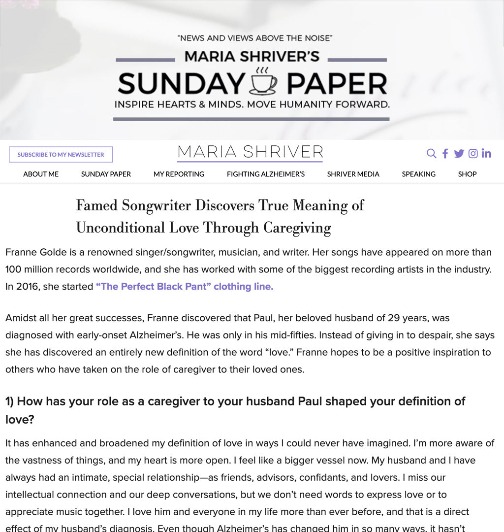 Maria Shriver's Sunday Paper