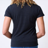 Slub Jersey Icon Crew Tee in Black
