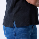 Slub Jersey Icon Crew Tee in Black