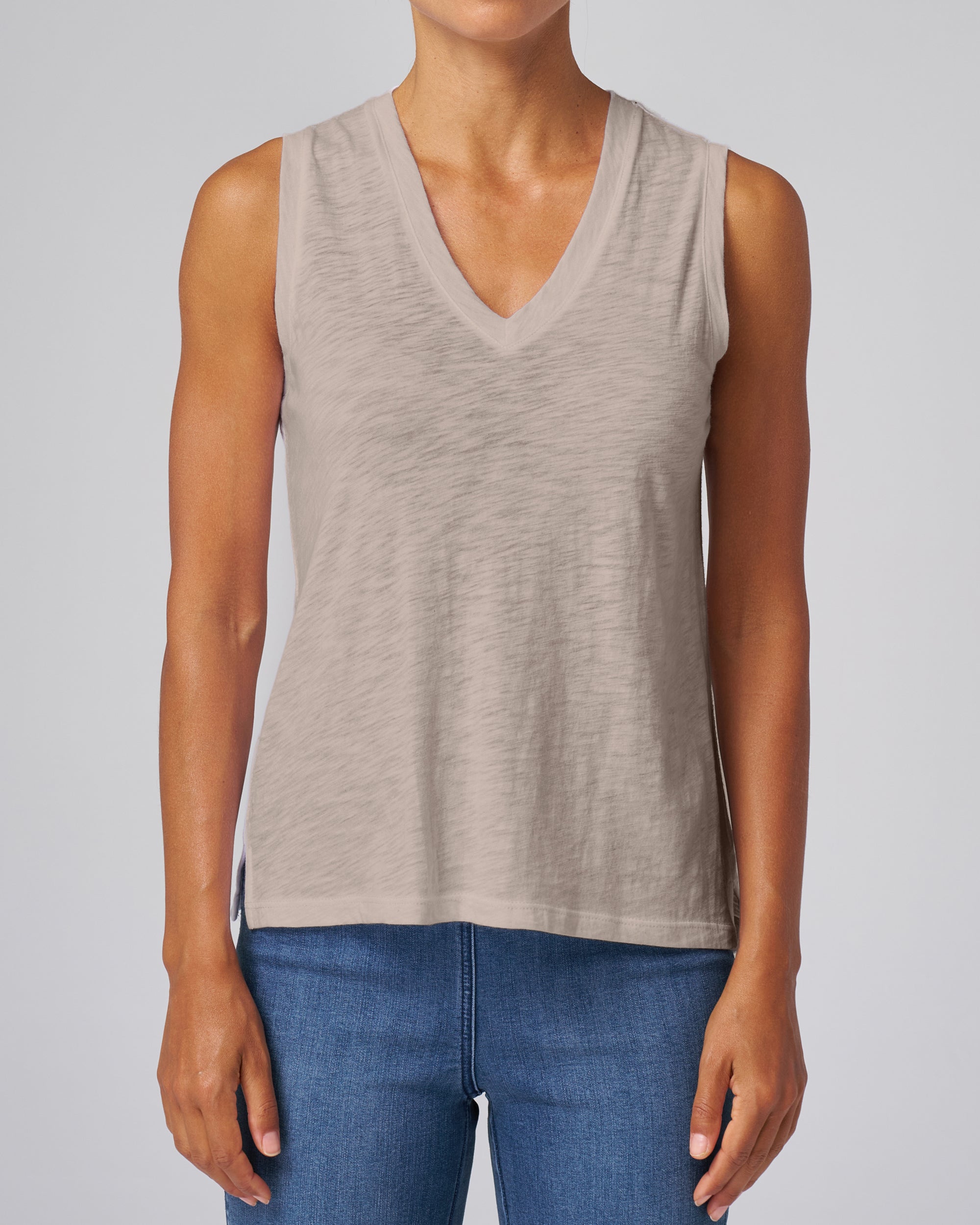 Slub Jersey V-Neck Tank