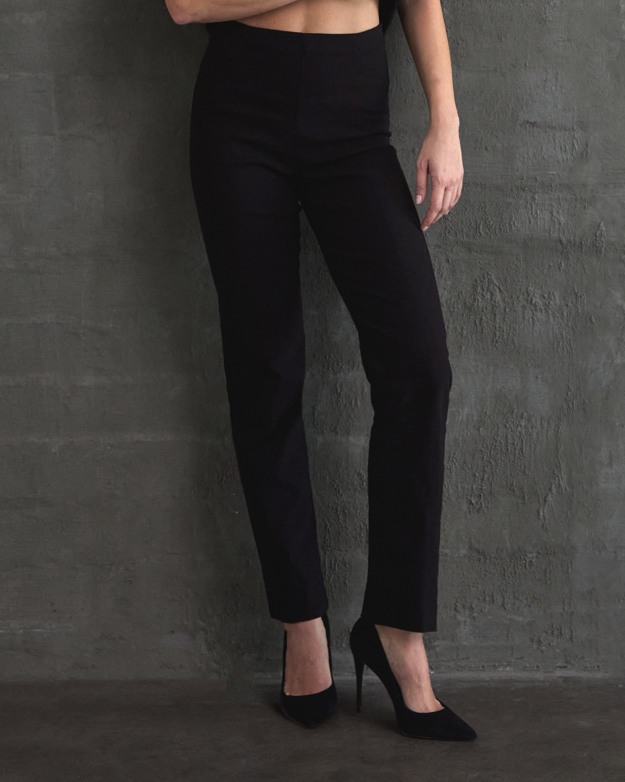 Original Magic Pant in black with the Marilyn Cashmere Elbow Sleeve