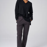 All-Season Cuffed Trouser in Carbon