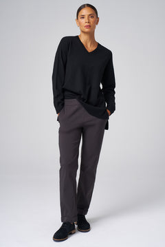 All-Season Cuffed Trouser in Carbon