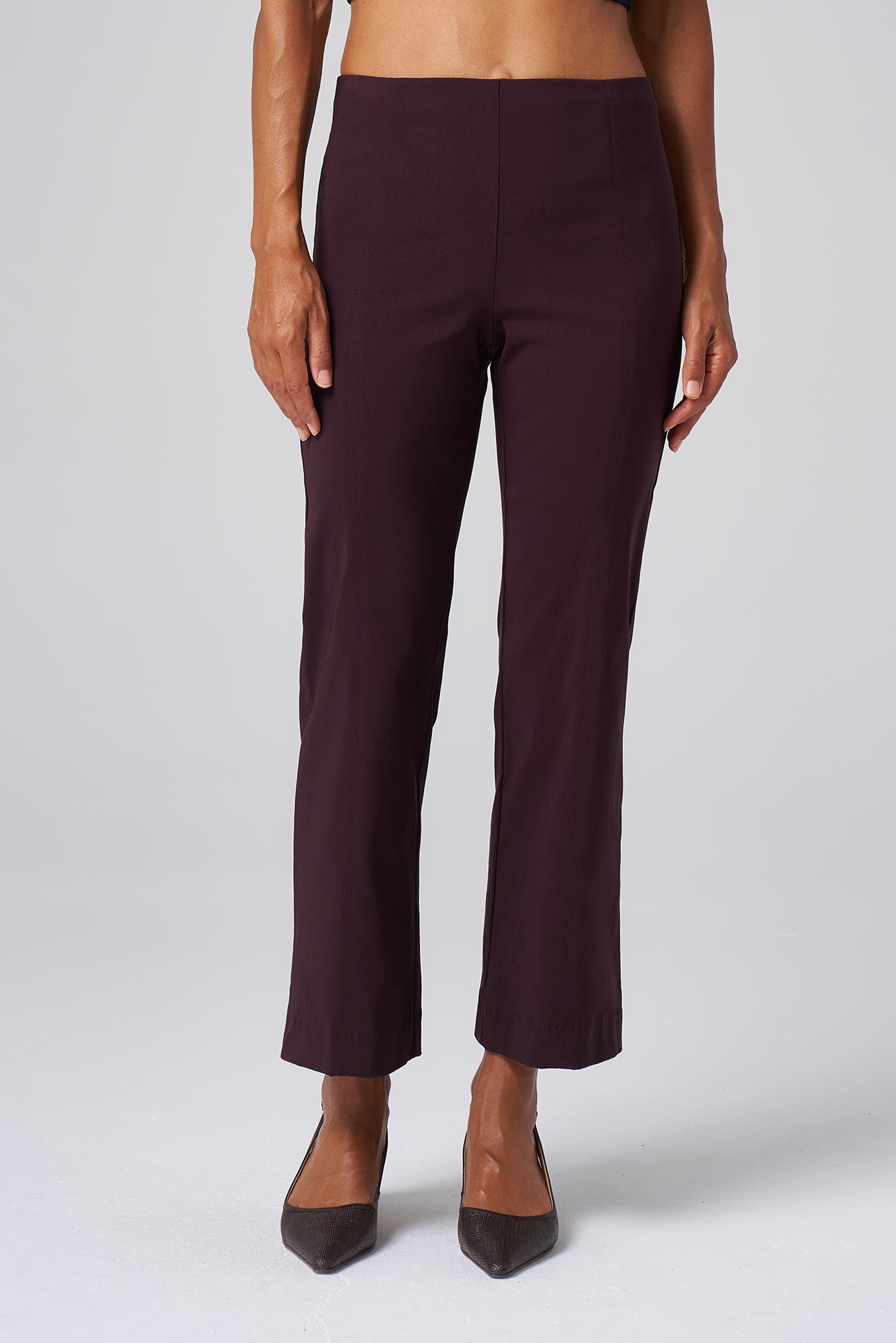 All-Season Kick Flare Pant in Black Cherry