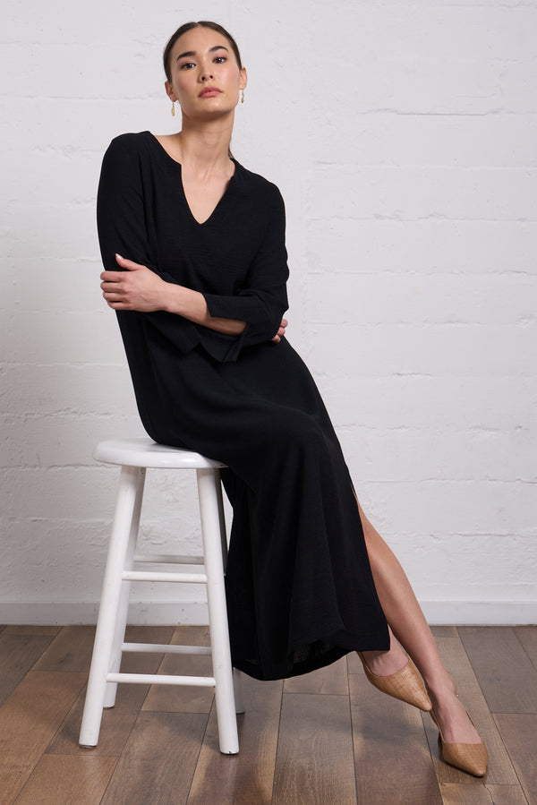 Crepe Gauze Maxi Dress