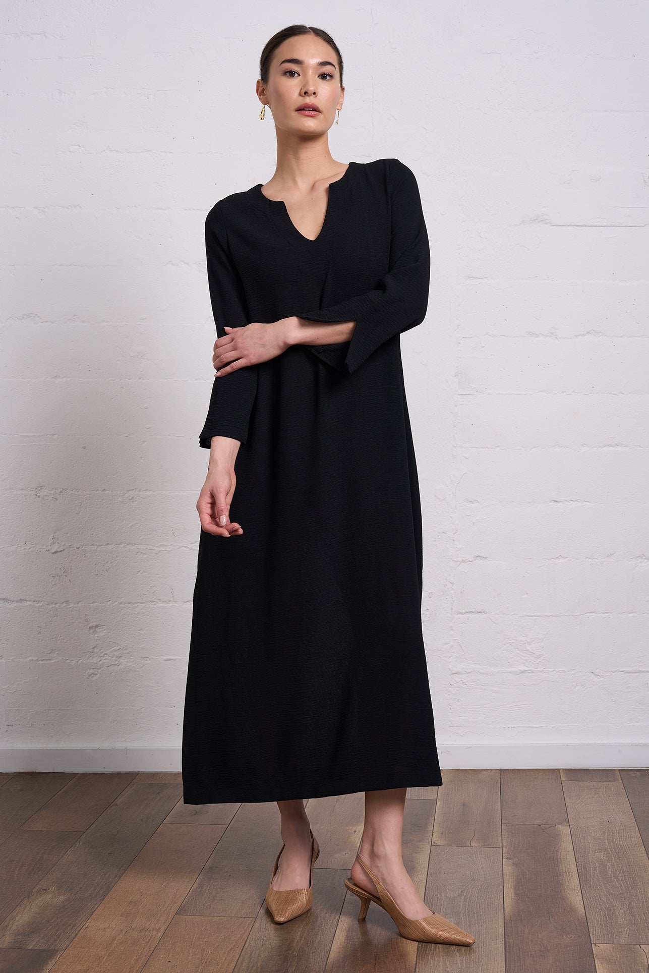 Crepe Gauze Maxi Dress