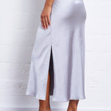 Textured Sateen Bias Skirt