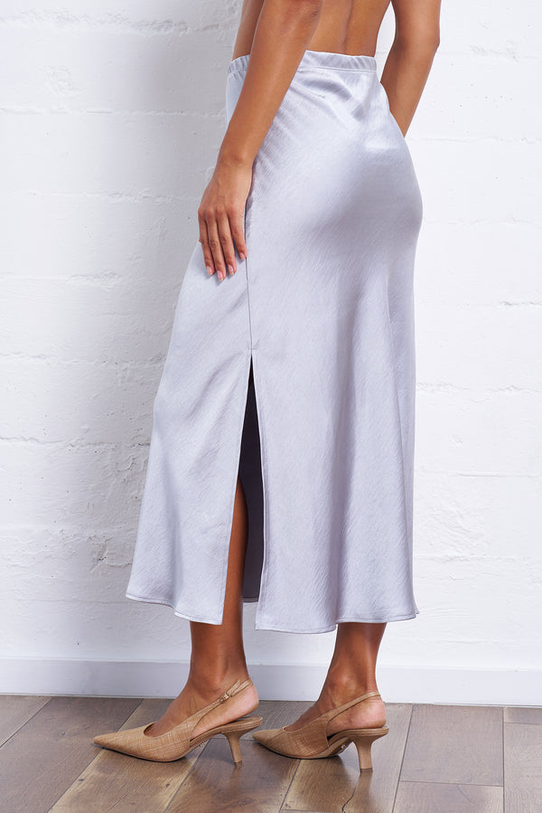 Textured Sateen Bias Skirt