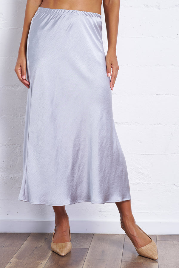 Textured Sateen Bias Skirt