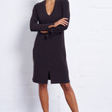 Luxe Stretch Long Sleeve Dress in Espresso
