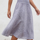 Slate Linen Skirt