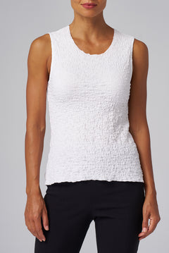 Doheny Pleated Shell in White