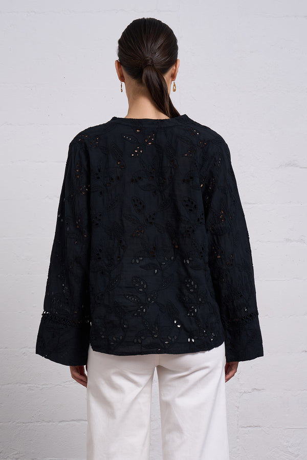 Embroidered Pullover Blouse