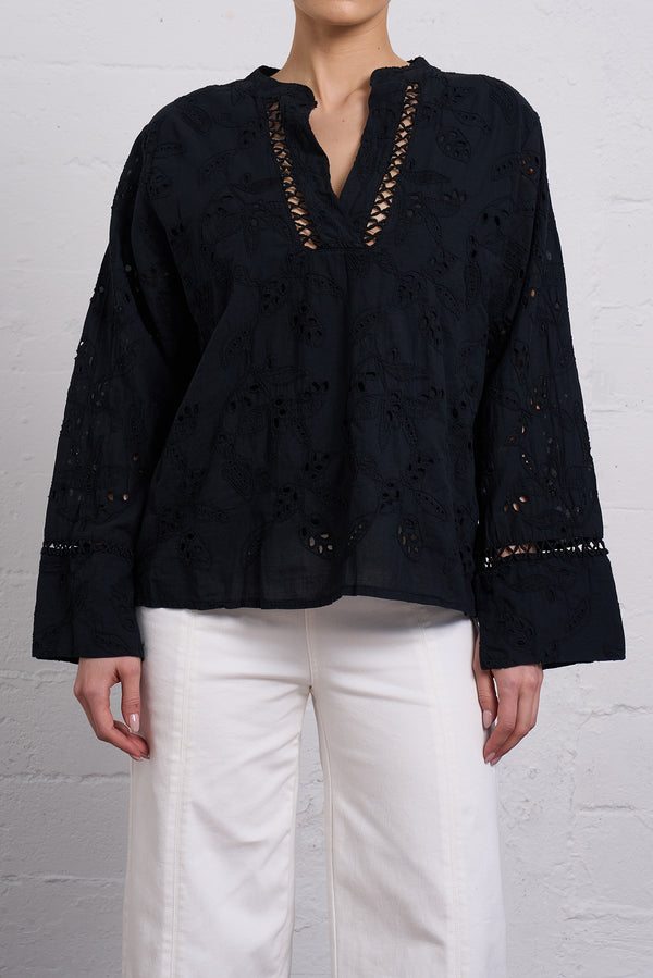 Embroidered Pullover Blouse