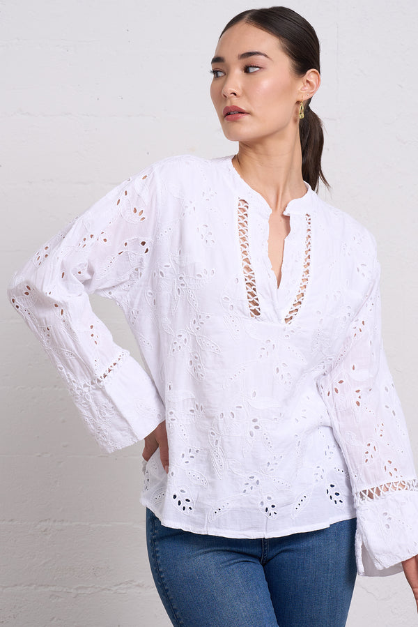 Embroidered Pullover Blouse