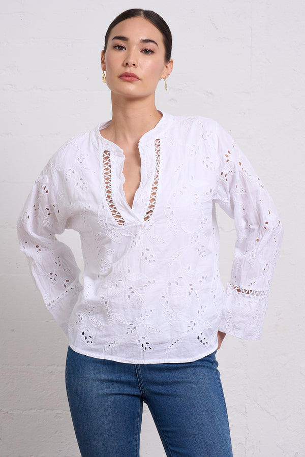 Embroidered Pullover Blouse