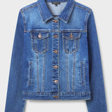 Classic Stretch Denim Jacket in Classic Wash