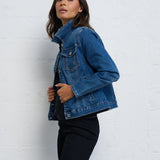 Classic Stretch Denim Jacket in Classic Wash