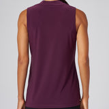 Luxe Stretch Sleeveless V-Neck in Aubergine