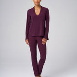 All-Season Tapered Pant in Aubergine
