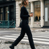 All-Season Cuffed Trouser in Black