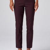 Slim Ankle Magic Pant in Black Cherry