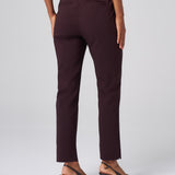 Signature Stretch Greenwich Ankle Pant in Black Cherry