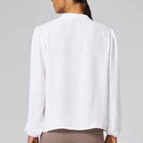 Parker Pintuck Blouse in White