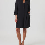 Lido Shirt Dress in Black